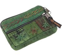 GURU SHOP Ethno Patchwork Porte-monnaie, porte-monnaie, trousse, unisexe, adulte, coton, 11 x 16 x 1 cm, vert, Taille unique pour tous, Décontracté