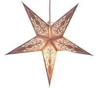 GURU SHOP Étoile de Papier Lumineuse de L`Avent Pliable, Poinsettia 40 cm - Mansur Small Nature, Étoiles en Papier - Multicolores