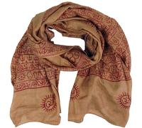 GURU SHOP Foulard Baba fin, Benares Lunghi, Homme/Femme, Rose, Synthétique, Taille : Taille unique, caramel, taille unique