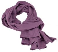 GURU SHOP Foulard en coton indien, écharpe légère, en mousseline de coton, 50 x 150 cm, lavande, pour homme/femme, coton