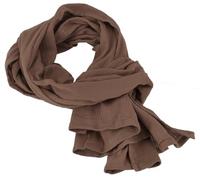 GURU SHOP Foulard en coton indien, écharpe légère, en mousseline de coton, 50 x 150 cm, marron, pour homme/femme, coton