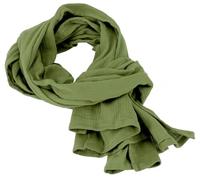 GURU SHOP Foulard en coton indien, écharpe légère, en mousseline de coton, 50 x 150 cm, vert, homme/femme, coton