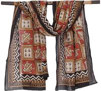 Guru-Shop Foulard Fin Sarong à Langer, Robe de Sarong 11, Homme/Femme, Rouge, Coton, Taille Unique 180 x 110 cm
