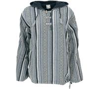 GURU SHOP Goa Sweat à capuche Baja Hoodie, Style Sweat à capuche Homme Coton, bleu pigeon, L