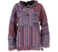 GURU SHOP Goa T-shirt à capuche unisexe en coton délavé pour homme, Violet, XL