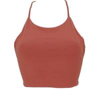 GURU SHOP Haut de bikini en coton bio - Haut Pixi - Haut de yoga - Pour femme - Orange - Taille : 38, Orange rouille., 40