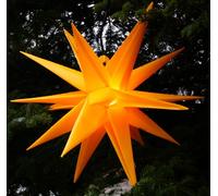 GURU SHOP Kaspar Étoile d'extérieur 3D pliable avec 18 pointes Câble de 7 m et ampoule LED Ø 35 cm Jaune