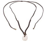 GURU SHOP Kauri Collier en macramé avec coquillage naturel, Normale, coquillages, Pas de pierre précieuse