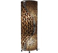 Guru-Shop Lampe à Pied/Lampe à Pied, Fabriquée à la Main à Bali en Matériau Naturel, Capiz/Nacre - Modèle Bromo, Fibredeverre, 100x28x18 cm, Luminaires sur Pied en Matériaux Naturels