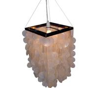 Guru-Shop Lampe de Plafond/Plafonnier, Lampe à Coquille Avec des Centaines de Capiz, Plaques de Nacre - Modèle Sabah, Blanc, Descoquilles, La Couleur : Blanc, 40x30x30 cm