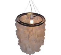 Guru-Shop Lampe de Plafond/Plafonnier, Lampe à Coquille Faite de Centaines de Capiz, Plaques de Nacre - Modèle Samoa, Blanc, Descoquilles, La Couleur : Blanc, 40x30x30 cm