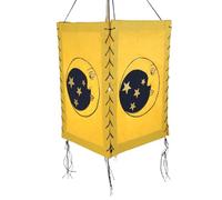 Guru-Shop Lokta Abat-jour en Papier, Lampe de Plafond en Papier Fait Main - Jaune Lune, PapierLokta, 28x18x18 cm, Lampes de Plafond Asiatiques Lampes en Papier Tissu