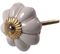 GURU SHOP Lot de 12 boutons de meuble en céramique rose - Modèle 3 - Blanc