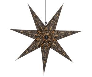 GURU SHOP Luminea Luminea Étoile de l'Avent pliable en papier Noir 60 cm