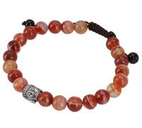GURU SHOP Mala Bracelet mala avec perles bouddhiste 8 mm agate/rouge