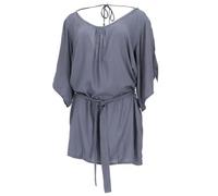 GURU SHOP Maxitunika Tunique d'été bohème - Noir/blanc - Pour femme - Synthétique, gris-bleu, taille unique