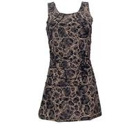 GURU SHOP Mini robe ethnique pour femme avec overlock, marron/noir, 38