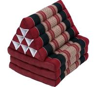 Guru-Shop Oreillers Thaïlandais, Triangle Coussins, Kapok, lit de Jour Avec 3 Supports - Bourgogne, Rouge, Coton, 30x50x160 cm, Coussin Thaïlandais / 3 Supports