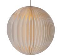 GURU SHOP Origami Florentina Abat-jour en papier et tissu, plafonnier asiatique, 30x 30 x 30 cm