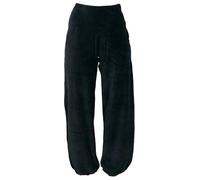 GURU SHOP Pantalon bouffant Boho en velours, pantalon de bien-être, pantalon de yoga - noir / / Variante : taille : M, Noir , 38