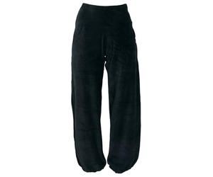 GURU SHOP Pantalon bouffant Boho en velours, pantalon de bien-être, pantalon de yoga - noir / / Variante : taille : M, Noir , 38