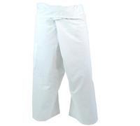 GURU SHOP Pantalon de pêcheur thaïlandais en coton, pantalon de yoga avec poche pour homme, femme, rose, taille : taille unique - - One Size