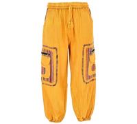 GURU SHOP Pantalon de yoga unisexe en coton avec détails complexes pour homme, Curcuma, 54
