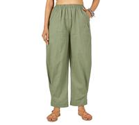 GURU SHOP Pantalon en coton avec de belles poches, pour femme, coton, vêtements alternatifs, vert olive, W40