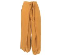 GURU SHOP Pantalon portefeuille bohème, pantalon palazzo, jupe longue, style bohème, pantalon d'été - Orange rouille pour femme, Curcuma, 42