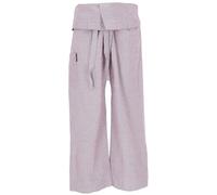 GURU SHOP Pantalon Thai de pêcheur en coton solide, Pantalon enroulé, Pantalon de yoga, Taille unique, Homme/Femme, Bleu, Taille: Taille unique, rose, taille unique