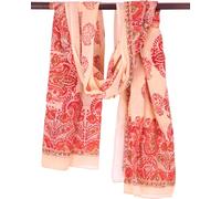 GURU SHOP Paréo léger, sarong, foulard en coton imprimé à la main, homme/femme, blanc, coton, taille : taille unique, Combinaison de couleurs : 38, taille unique