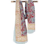 GURU SHOP Paréo léger, sarong, foulard en coton imprimé à la main, homme/femme, bleu, coton, taille : taille unique, Bleu combinaison 13, taille unique