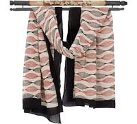 GURU SHOP Paréo léger, sarong, foulard en coton imprimé à la main, homme/femme, ivoire, coton, taille : taille unique, Rouge combinaison 14, taille unique