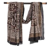 GURU SHOP Paréo léger, sarong, serviette en coton imprimé à la main, homme/femme, blanc, coton, taille : taille unique, Combinaison de couleurs 17, taille unique