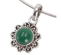 GURU SHOP Pendentif bohème indien en forme de fleur en argent, normal, Argent sterling, Pas de pierre précieuse