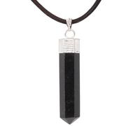 GURU SHOP Pendentif hexagonal, pointe en cristal, 4 x 1 x 1 cm, normal, Acier inoxydable, Pas de pierre précieuse