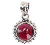 GURU SHOP Pendentif rond bohème délicat en argent, pendentif indien en argent, normal, Argent sterling, Pas de pierre précieuse