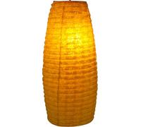 Guru-Shop Petit Abat-jour Ovale en Papier Lokta, Lampe Suspendue Corona, Jaune, PapierLokta, La Couleur : Jaune, 42x22x22 cm, Lampes de Plafond Asiatiques Lampes en Papier Tissu