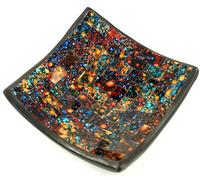 Guru-Shop Petit bol Carré en Mosaïque - Rouge/coloré, 2x15x15 cm, Bols en Mosaïque
