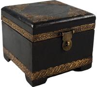 Guru-Shop Petit Coffre à Trésors Rustique, Boîte en Bois, Boîte à Bijoux - Modèle 11, Marron, 11x13x13 cm, Boîtes, Coffrets Cercueils
