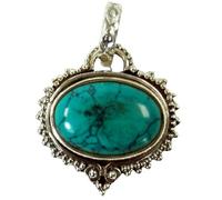 GURU SHOP Petit pendentif en argent, pendentif bohème indien, 1 x 1 cm, normal, Argent sterling, Pas de pierre précieuse