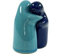 Guru-Shop Poivrière et Salière en Céramique `Lovers` - Bleu/turquoise, Multicolore, 9x7x5 cm, Accessoires de Cuisine et Divers