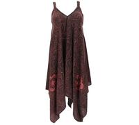 GURU SHOP Robe grande taille, à suspendre, robe d'été brodée, pour femme, rouille, taille unique