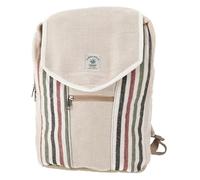 GURU SHOP Sac à dos Ethno Chanvre Rayé - Nature/multi, Mixte Adulte, Beige, Lechanvre, Size:One Size, 40x30x20 cm, Sacs à dos et Sacs de Sport
