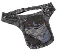 GURU SHOP Sac Ceinture de Goa, sac Banane, sac Latéral en Patchwork - Brun Noir, Mixte Adulte, Marron, Ducoton, Size:One Size, 30x20 cm, Sacs Latéraux Fanny Packs