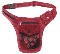 GURU SHOP Sac Ceinture de Goa, sac Banane, sac Latéral en Patchwork - Rouge, Mixte Adulte, Rouge, Ducoton, Size:One Size, 30x20 cm, Sacs Latéraux Fanny Packs