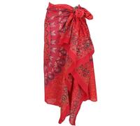 GURU SHOP Sarong Mandala - Tenture murale - Pour homme et femme - Rouge - Coton - Taille unique - Rouge - One Size
