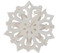 GURU SHOP Snowflake Alaska Abat-jour en papier et tissu, plafonnier asiatique, objet décoratif, 25 x 25 x 10 cm