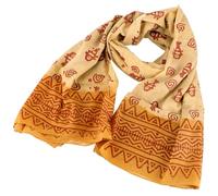 Guru-Shop - Tissu fin - Paréo - À accrocher au mur - Jupe croisée, robe paréo - Blanc - Coton - Taille : Taille unique, écharpes imprimées, Taille Unique