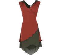 GURU SHOP Tunique en coton avec capuche pointue MA 11 pour femme, Rouge/marron, 40